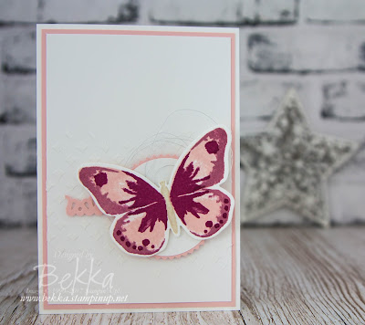 Pretty Pink Butterfly Card For Any Occasion Featuring the Watercolor Wings Stamp Set From Stampin' Up! UK which you can buy here