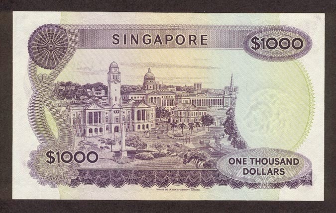 10000 Singapore dollar note SGD Orchid