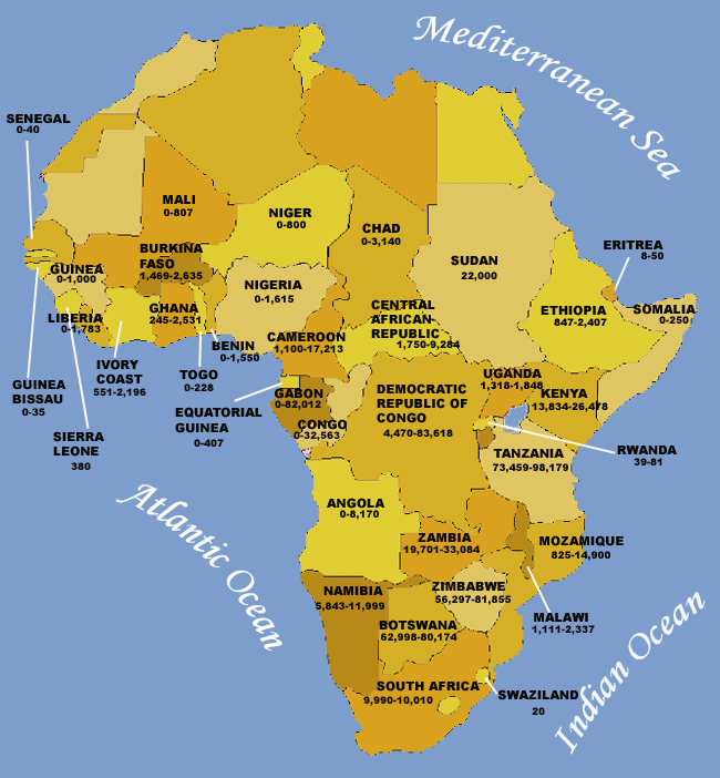 Maps African Elephants 
