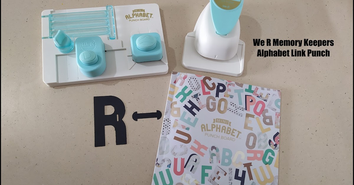 We R Memory Keepers Mini Alphabet Punch Board כלי ליצירת אותיות ומספרים