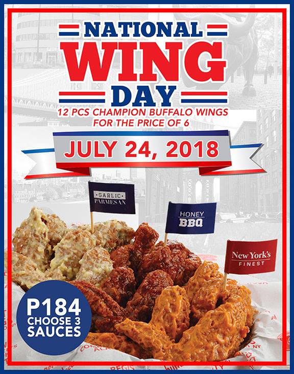 Manila Shopper Buffalo Wings N' Things National Wing Day Promo July 24 2018
