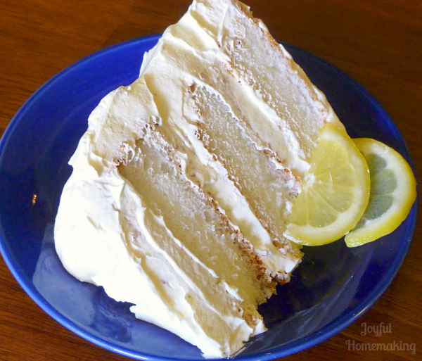 Icebox lemon angel food cake from Joyful Homemaking cake recipes