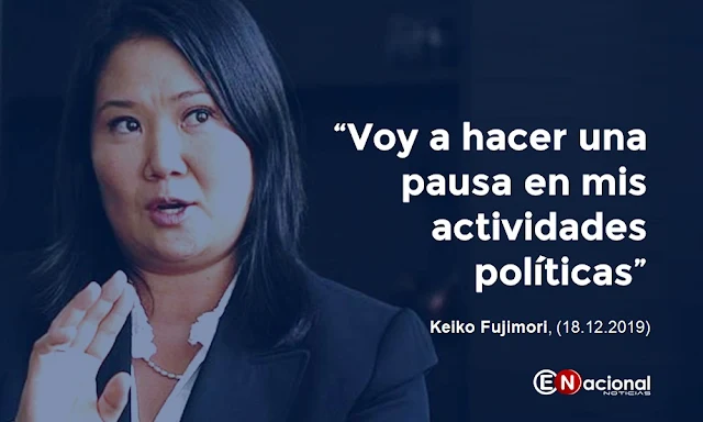 Keiko Fujimori, Voy a hacer una pausa en mis actividades políticas