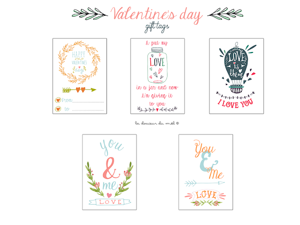 Valentine's Day freebies - Printable gift tags -