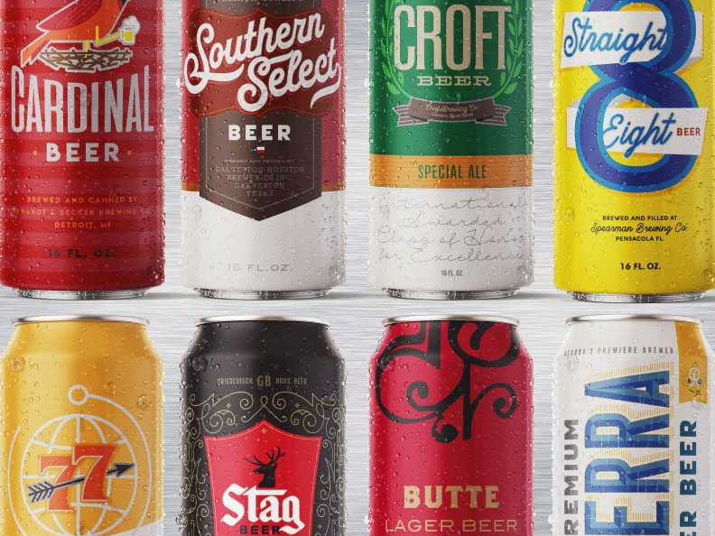 50 States 50 Beer Cans Packaging Of The World