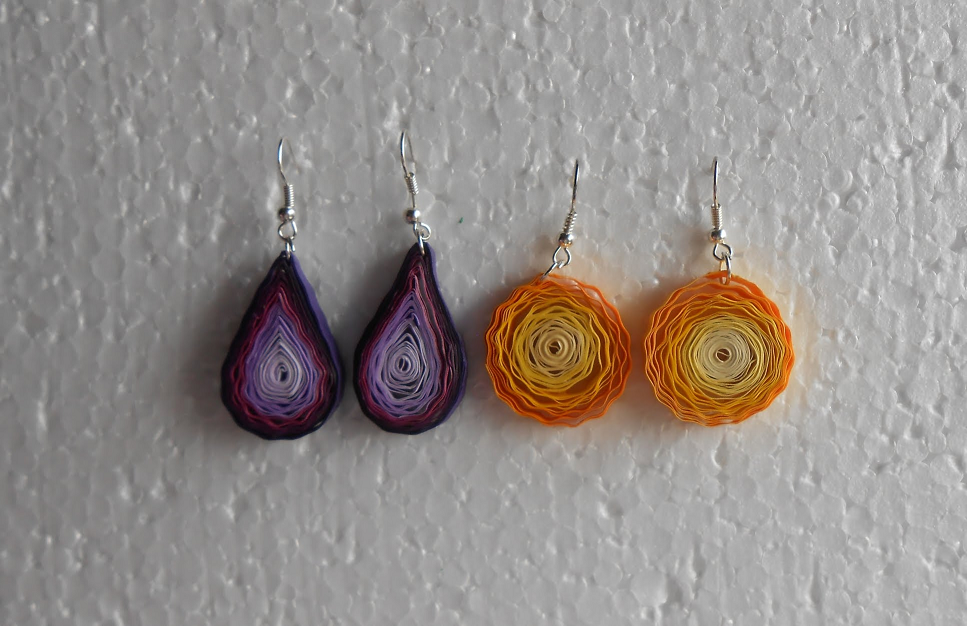 Fancy Quilling Paper Earring Designs 2015 - Quilling designs