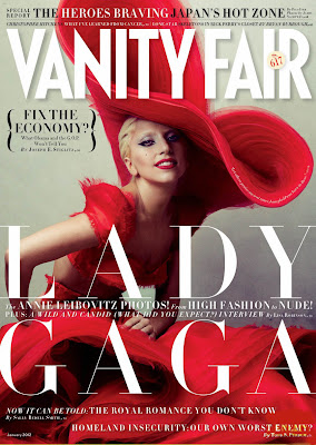 lady gaga Vanity fair cover red hat