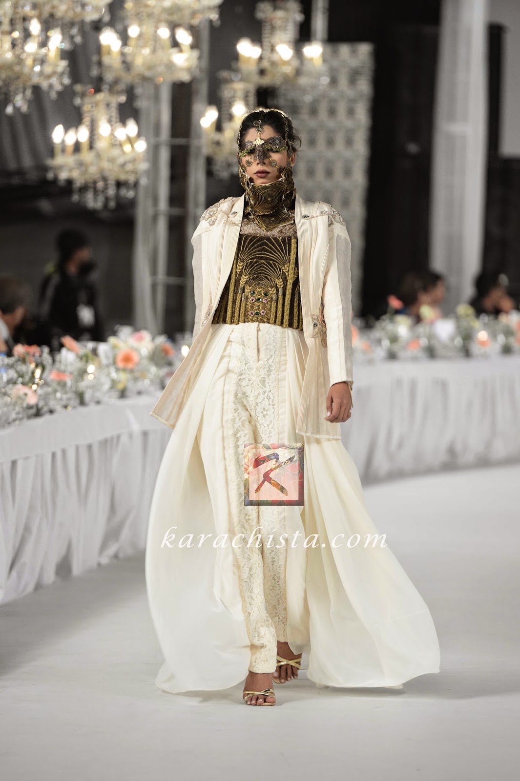 Fahad Hussayn PFDC Swarovski Couture Fahad Hussayn Swarovski crystals ensemble