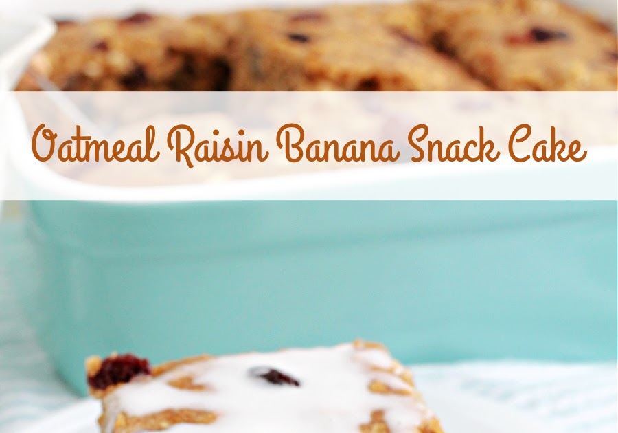 Frugal Foodie Mama Oatmeal Raisin Banana Snack Cake