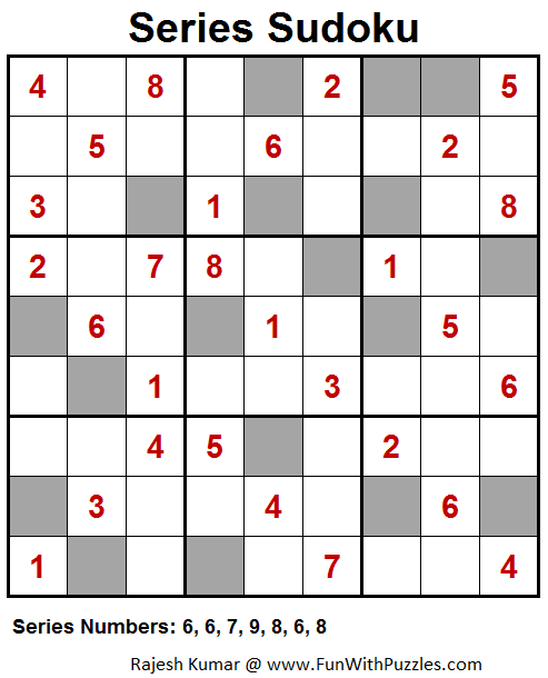 Series Sudoku Puzzle (Fun With Sudoku #38)