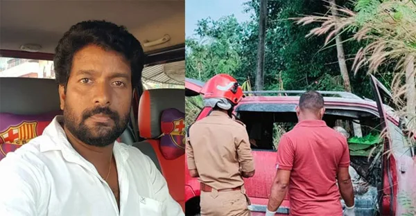  Man dies after car catches fire at Kodungallur, Thrissur, News, Local-News, Accidental Death, Burnt to death, Injured, Obituary, Kerala