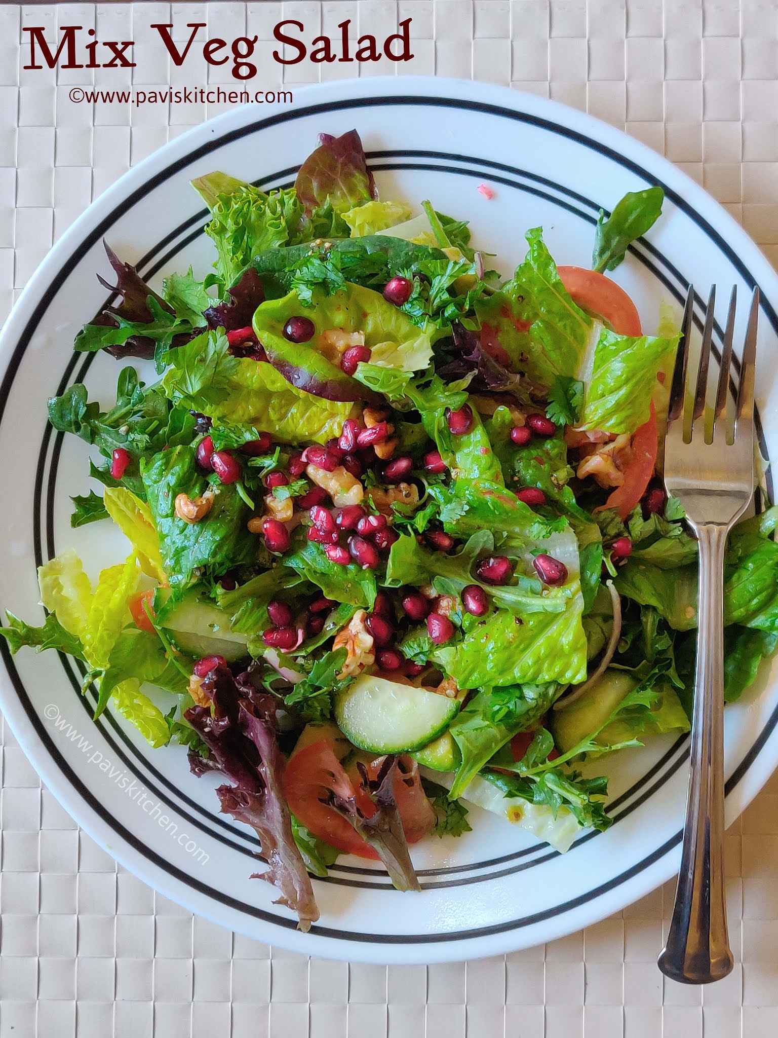 Mixed vegetable salad recipe | Indian chopped salad | Green salad recipe