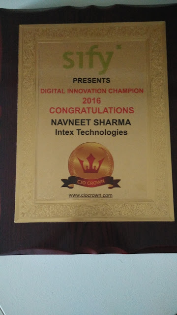 Intex Technologies awarded CIO Crown Award - 2016 Intex Technologies awarded CIO Crown Award - 2016