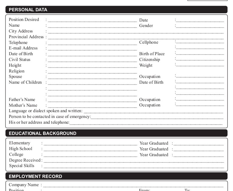 Biodata Form In English ! What is the format of biodata
