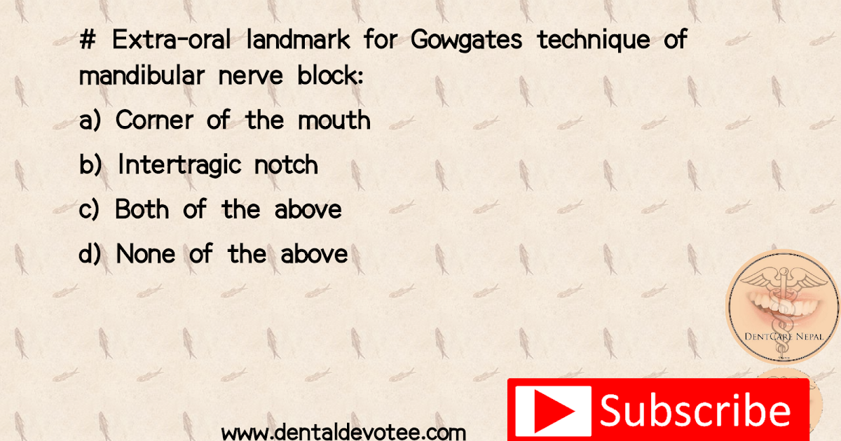 Dentosphere World of Dentistry Gowgates technique Landmarks