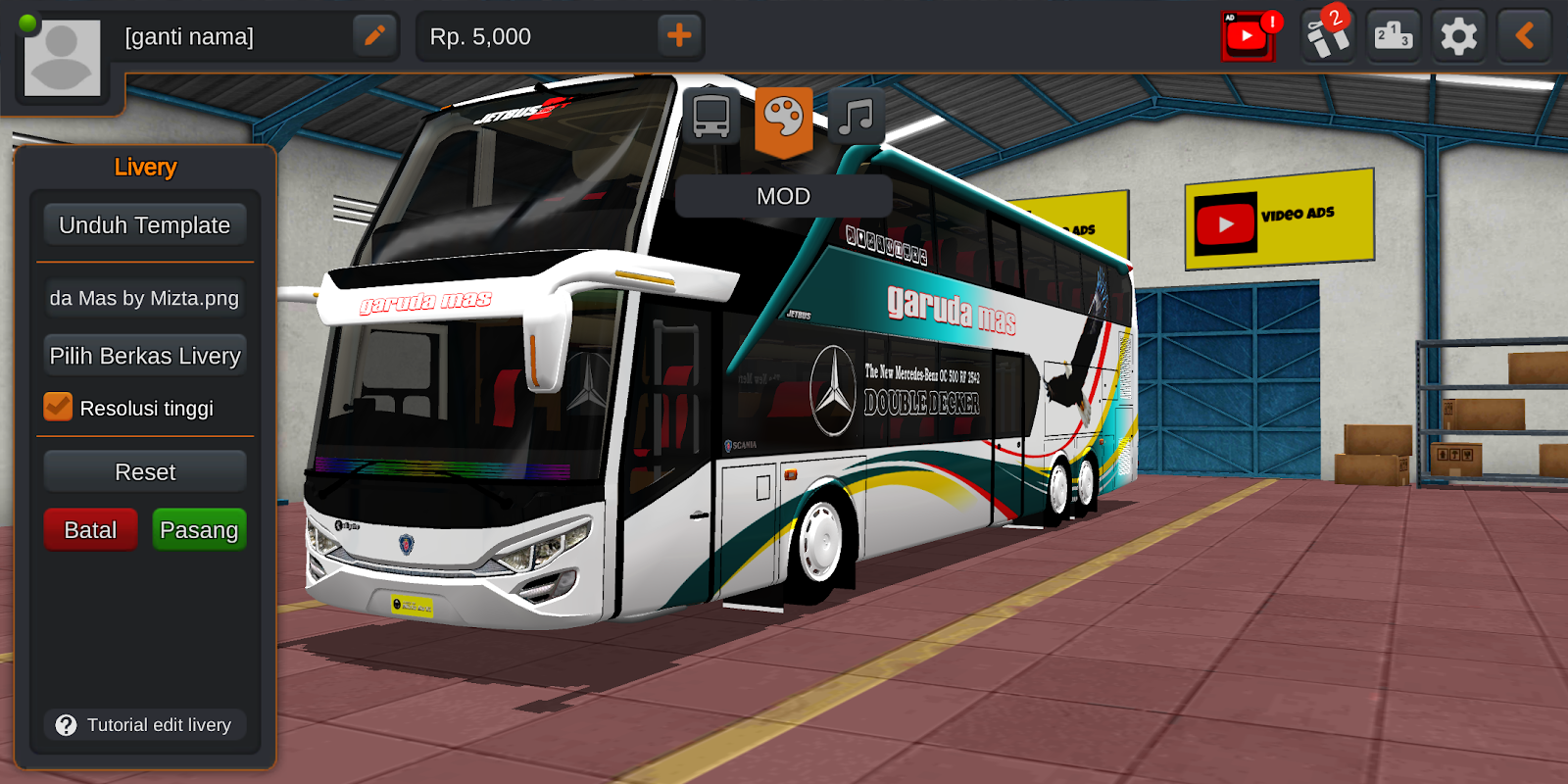 Kumpulan Livery Mod Jb2+ Sdd Bussid | MobiLegend Ace