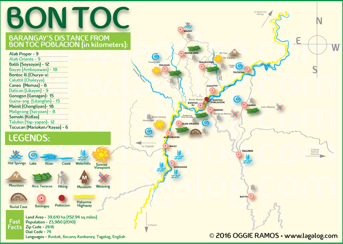 Lagalog Philippines Travel Photography Blog: Bontoc Map V3: Based on ...