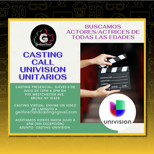 CASTING UNIVISIÓN ACTORES y ACTRICES, ASPIRANTES DE ACTUACIÓN