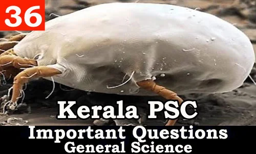 Kerala PSC - Important and Expected General Science Questions - 36