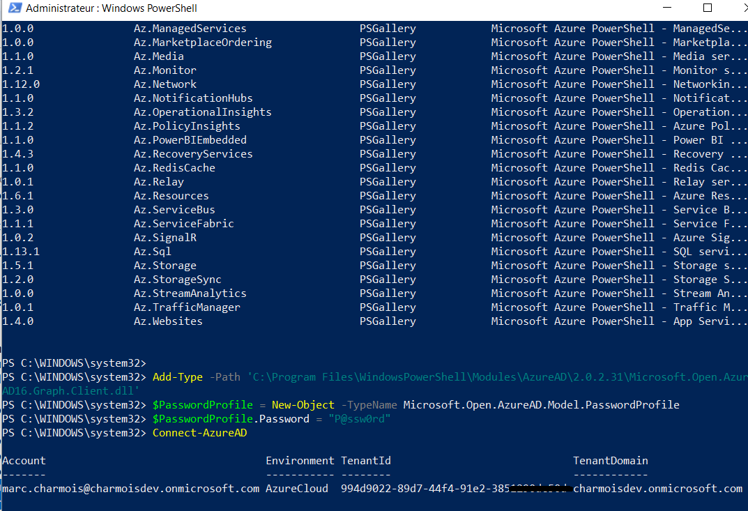 Azure & Co: Create a user in Azure Active Directory using PowerShell ...