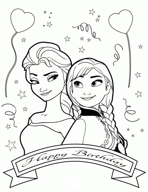 Berikut Sketsa Gambar Hitam Putih Mewarnai Frozen Elsa Anna