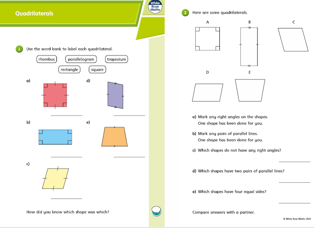 Year 4: Maths Challenge - Thursday 9th July (Quadrilaterals)