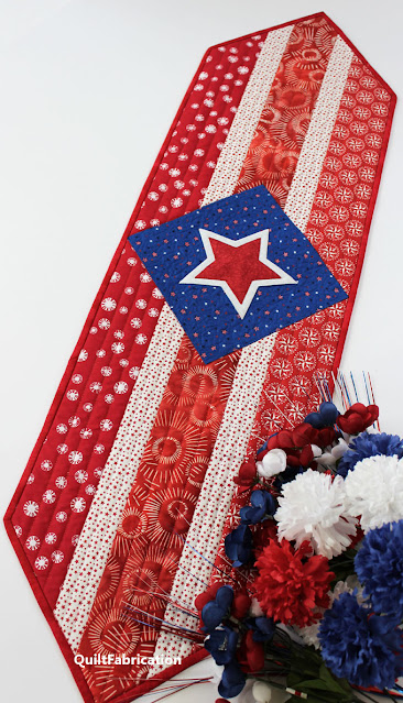 red white and blue table runner
