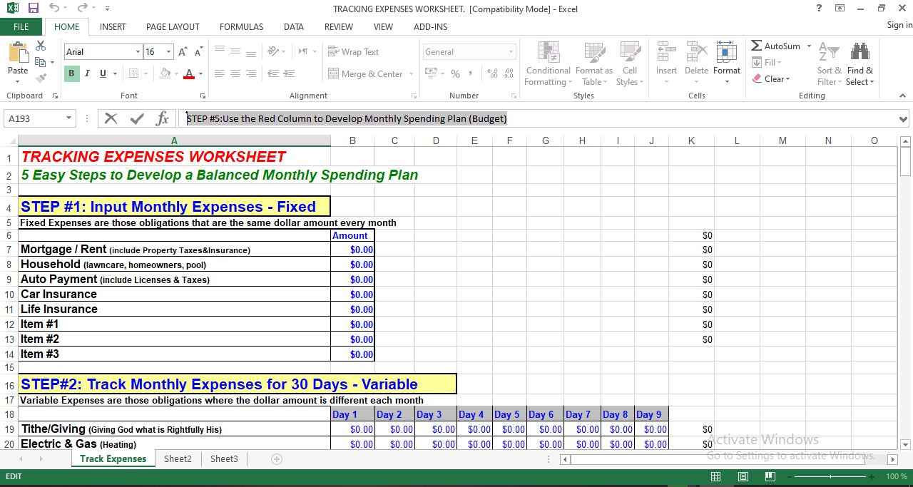 Best excel template for tracking expenses