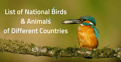 List of National Birds and Animals of Different Countries