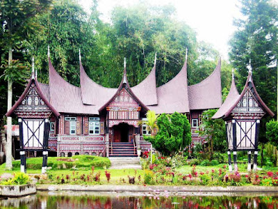 Sketsa Rumah Adat Sumatra Barat Sketsa Rumah Adat Sumatra Barat