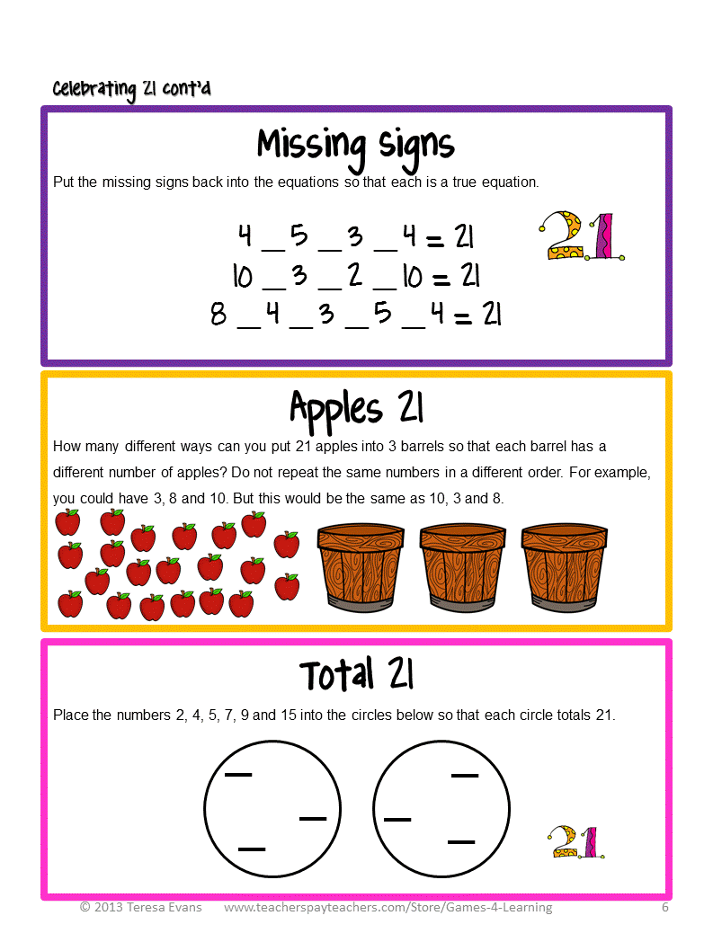 Fun Games 4 Learning: New Math Magazine Freebie