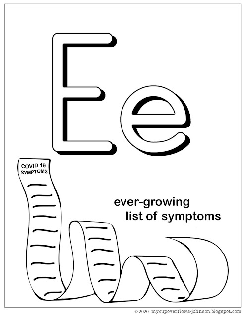 ever-growing list of symptoms alphabet coloring page