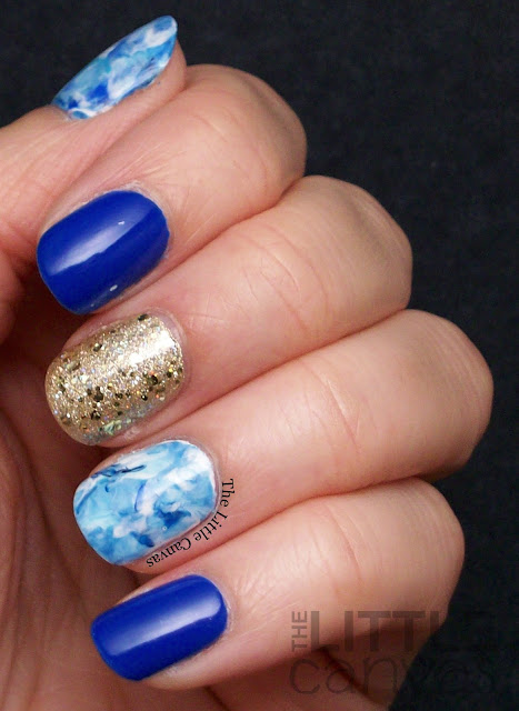 The One With the Blue Smoosh Manicure - The Little Canvas