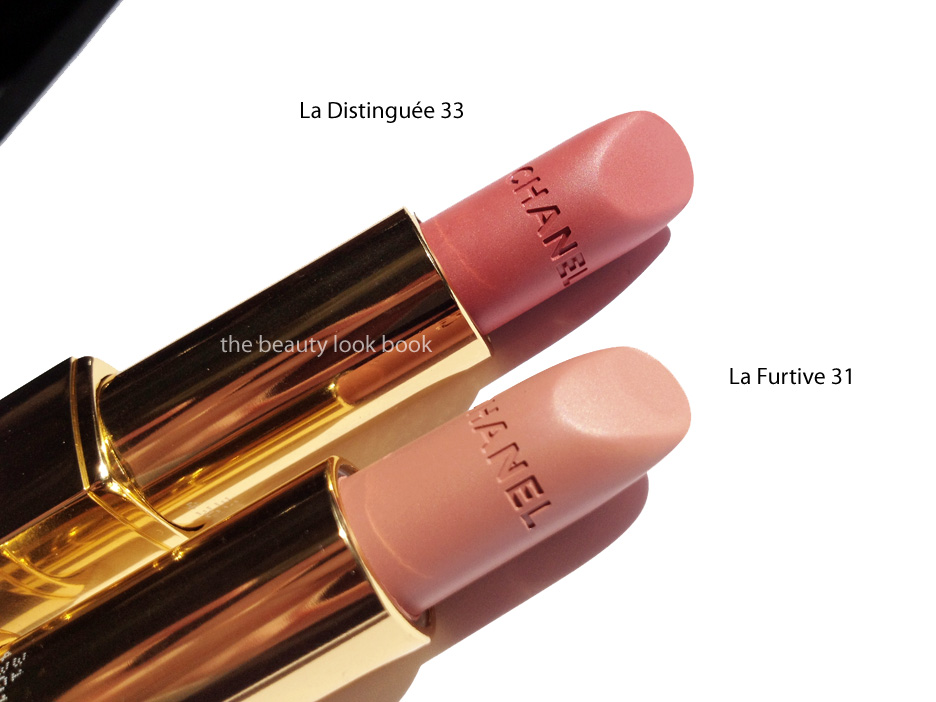 Chanel Rouge Allure Velvet La Distinguée 33 and La Furtive 31