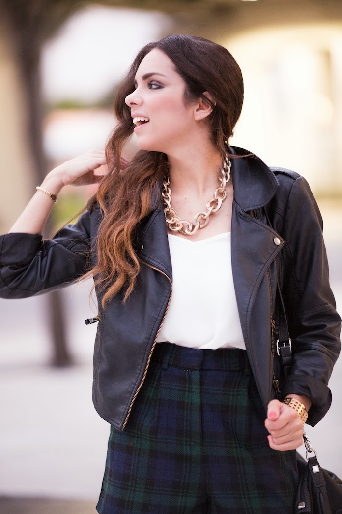 Plaid and leather... | Nany's Klozet