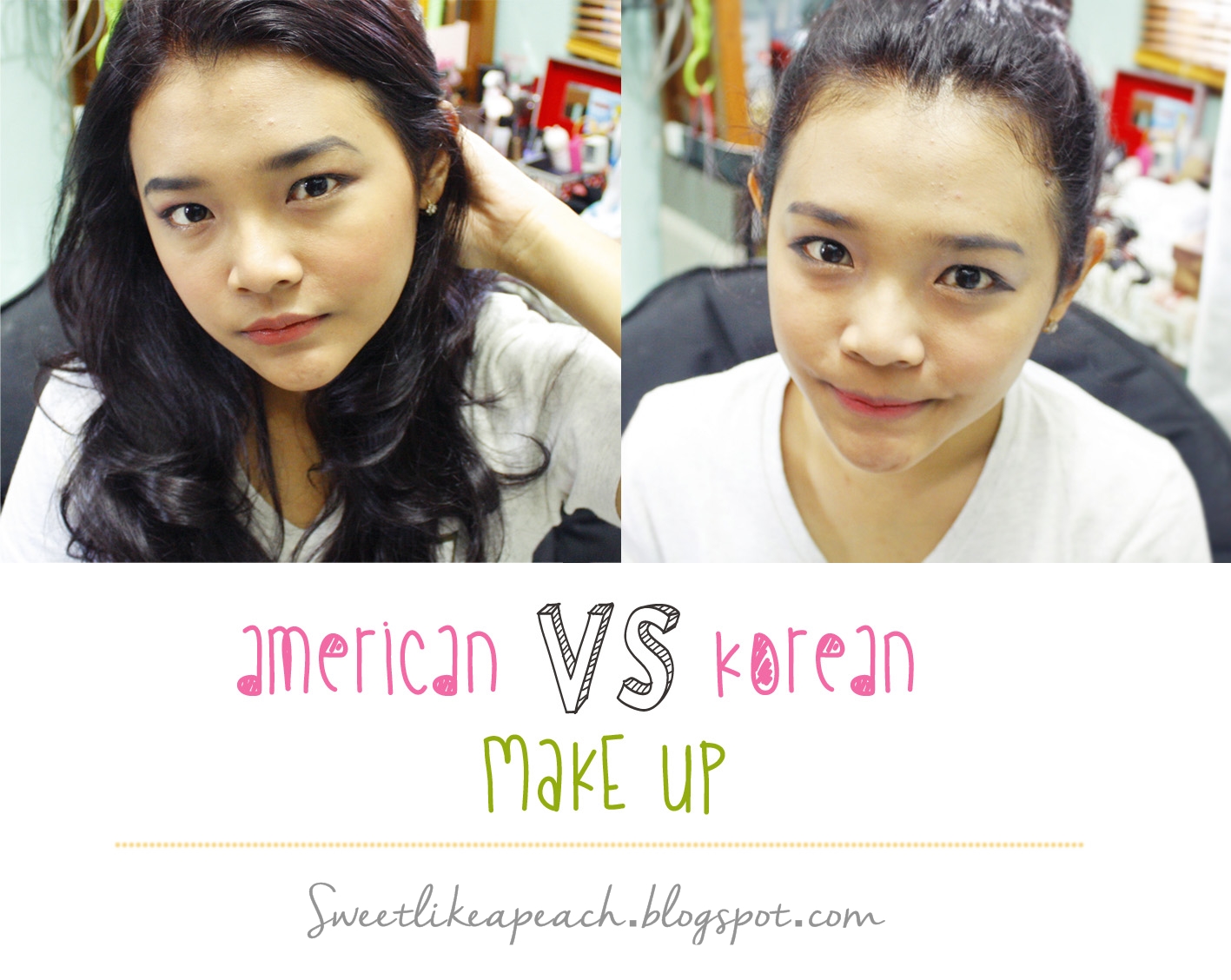 american make up VS korean make up beauty blogger Indonesia