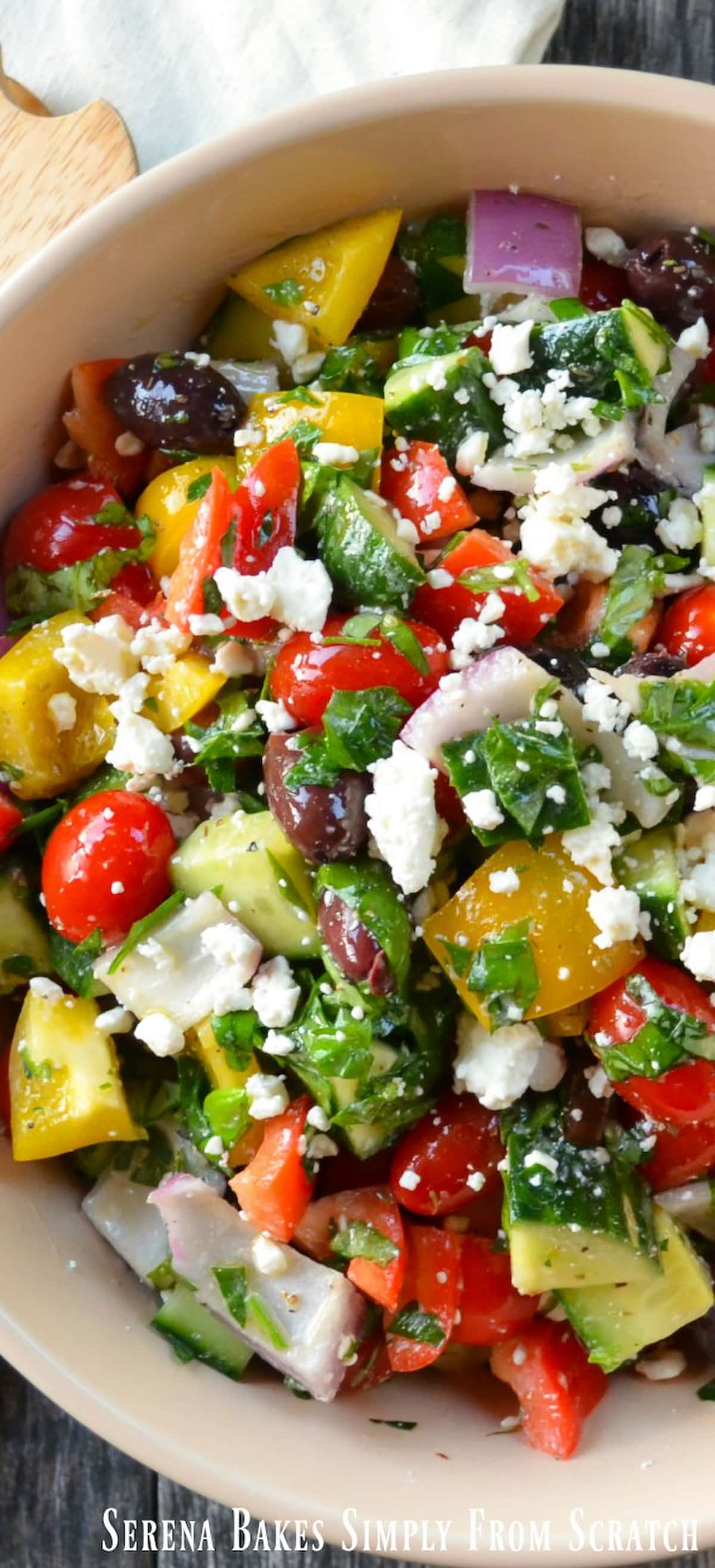 Easy Greek Salad Serena Bakes Simply From Scratch