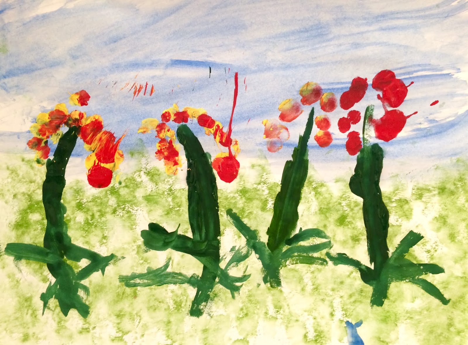 „Flori în luncă”- prima pictură la clasa pregătitoare