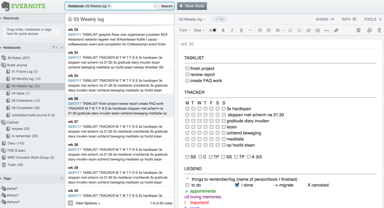 ceriannebury HOW I BULLET JOURNAL WITH EVERNOTE