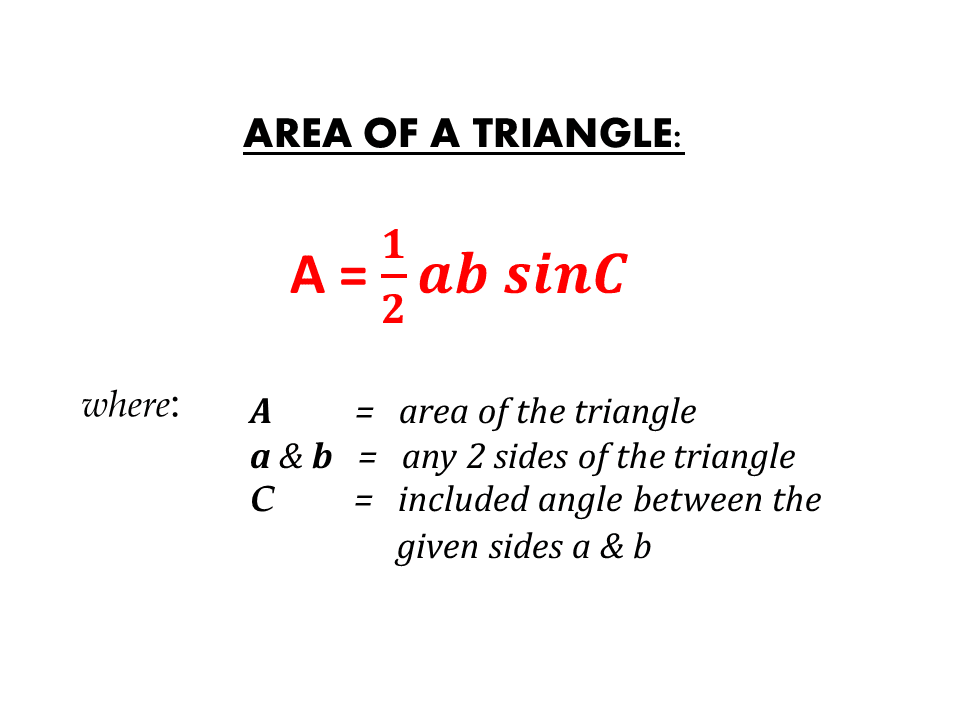 Area of a Triangle using Trigonometry IGCSE at