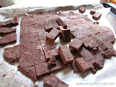 Sheet pan of nutella chunks.