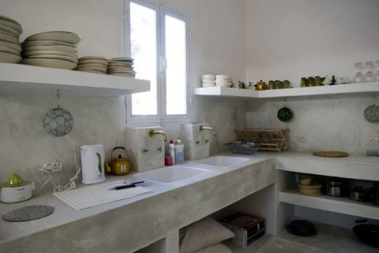 meja dapur cor dengan beton ekspos gambar inspiratif meja dapur cor dengan beton ekspos