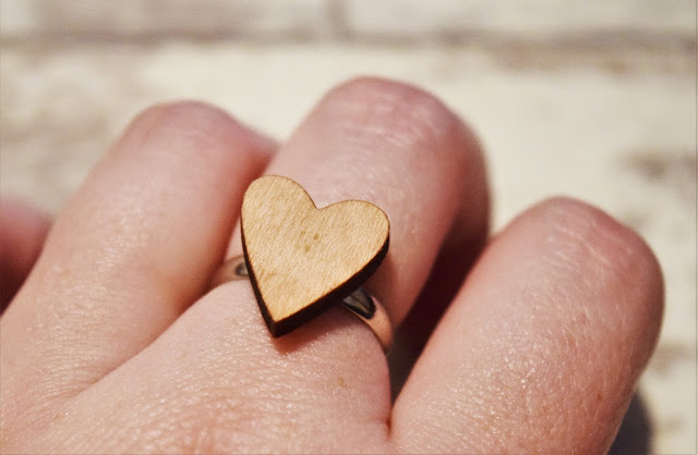 Wooden Heart Ring