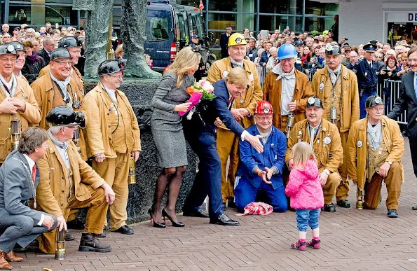 Queen Maxima and King Willem-Alexander of The Netherlands visit the former mine region in Limburg