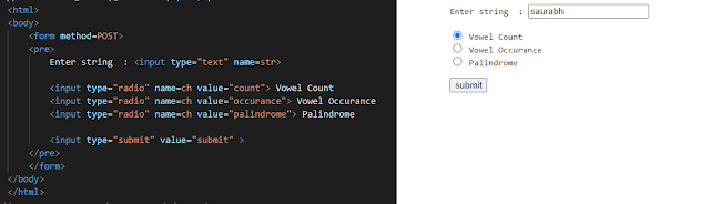 Write a PHP script for the following: Design a form to accept a string ...