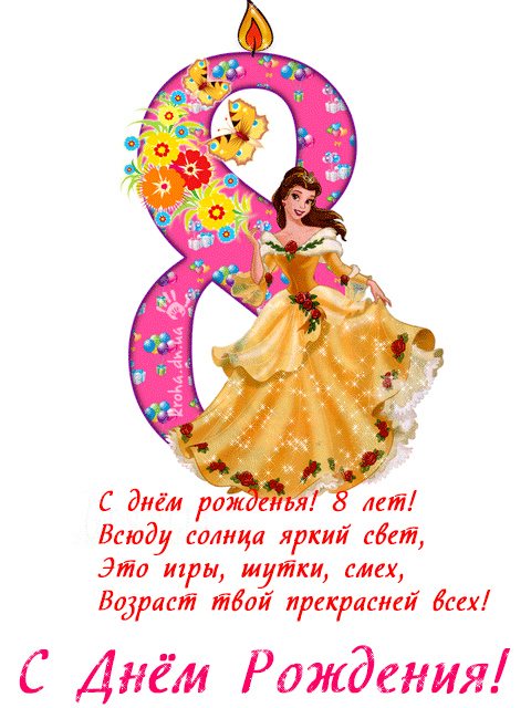 Поздравленья с днем рожденья для девочки 8 лет 41