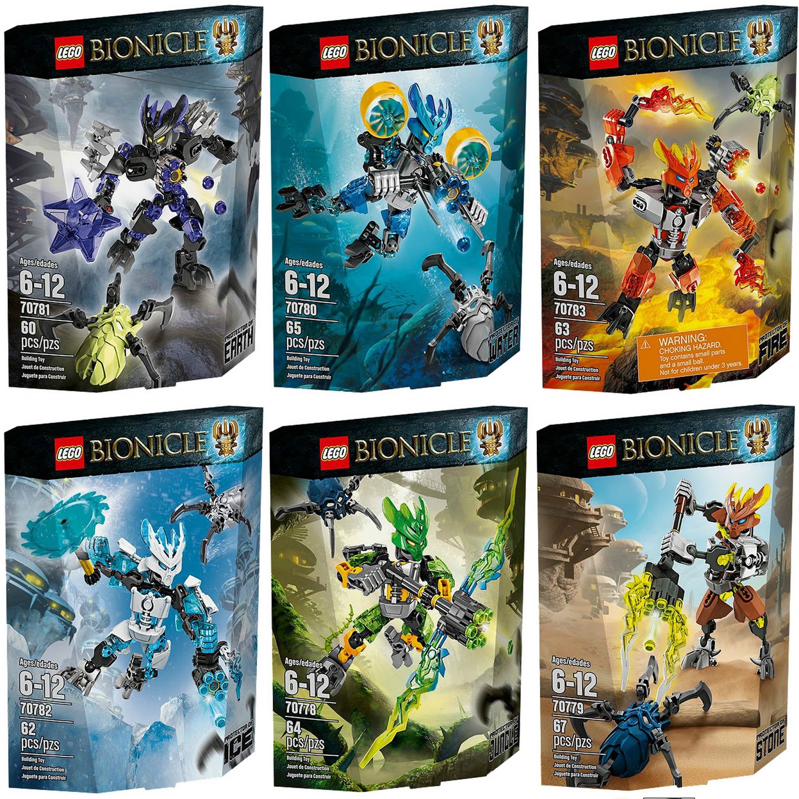 BIONICLE Protector Of Water Figure Building Block Brick Set Toys For Boys Gift 