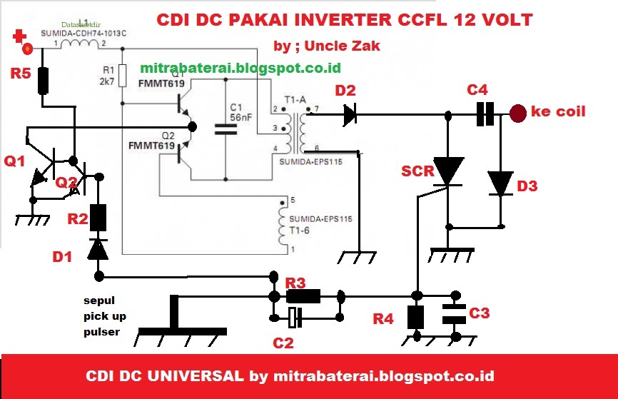 SOLUSI BATTERY: cdi dc pakai inverter ccfl 12 volt untuk semua motor