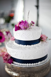 pink magenta nautical accents cake cakes silver navy tier tiered flowers ribbon gold four classic bride simple vendors belle magazine