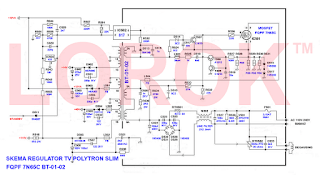 Skema Regulator TV Polytron Slim FQPF 7N65C BT-01-02